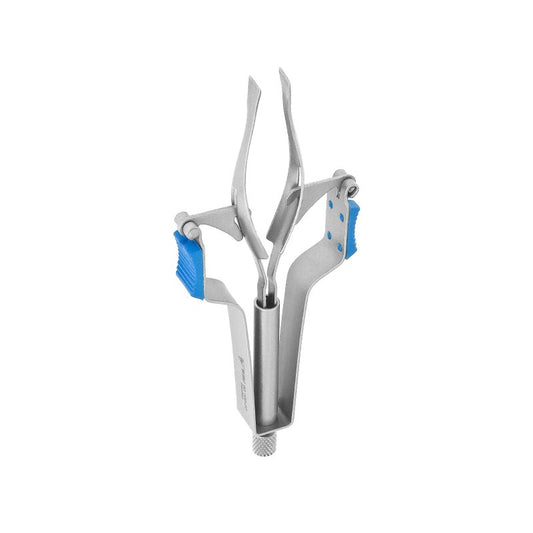 Automatikpinzette mit Stellschraube - schräge Fläche - Augenbrauenpinzette - Zupfpinzette