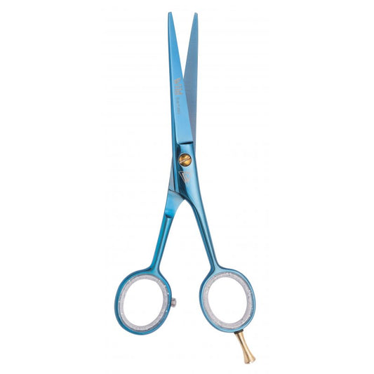 Haarschneideschere - Friseurschere mit Hohlschliff - PVD beschichtet, 5,5"